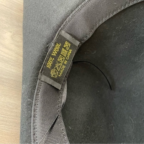 Floppy Black 100% Wool Hat - Picture 5 of 6